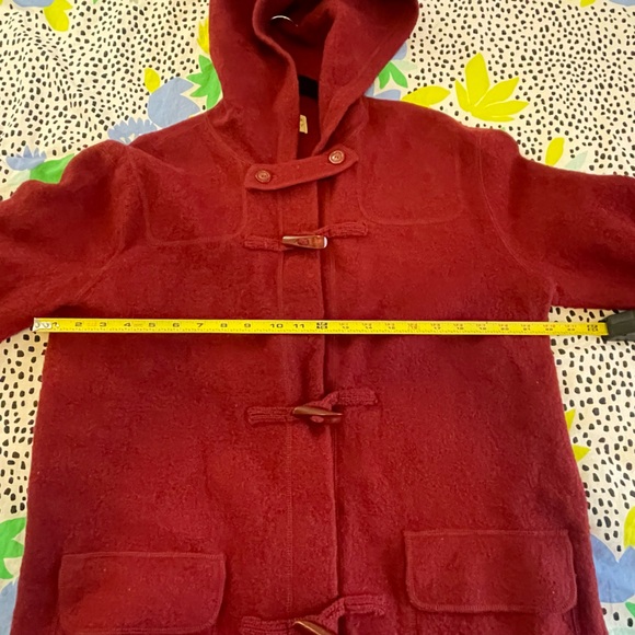 Vintage Jones New York Country felted wool hoodie maxi unlined coat little women - Picture 7 of 10